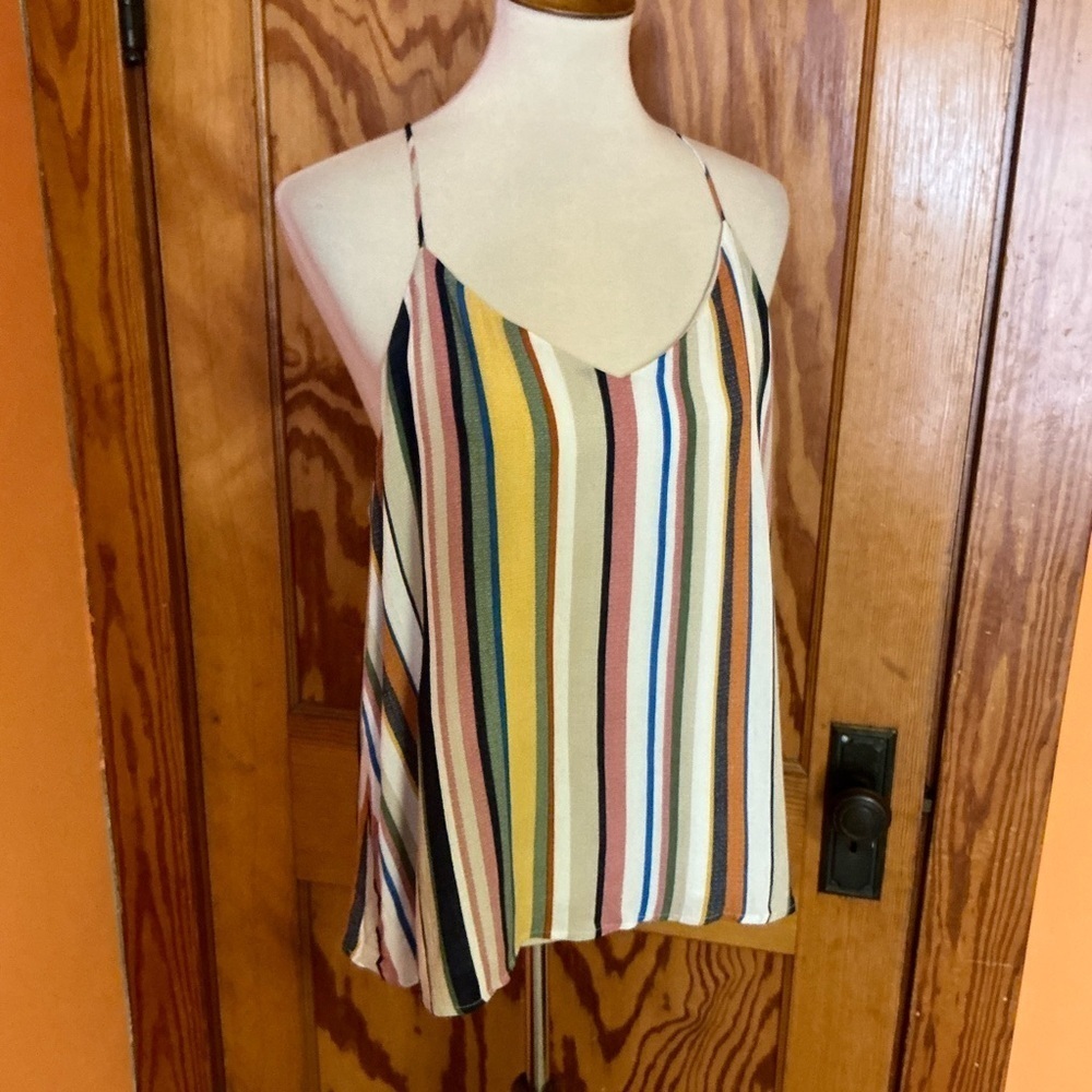 Style Rack Rainbow Striped Racer Back Tank top - Picture 8 of 11